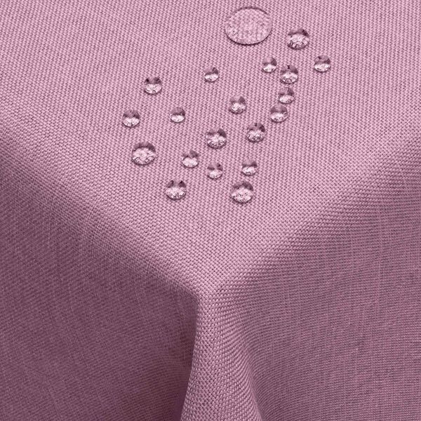 DecoHomeTextil Leinen Optik Tischdecke, Rechteckig 110x180 cm Lila, wasserabweisend, fleckenabweisend, abwaschbar, Lotuseffekt, bügelfrei