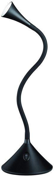 Flexible 2in1 LED Tischlampe & Wandlampe VIPER in Schwarz, Schalter am Fuß