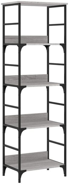 Bücherregal | Standregal Grau Sonoma 50x33x153 cm Holzwerkstoff
