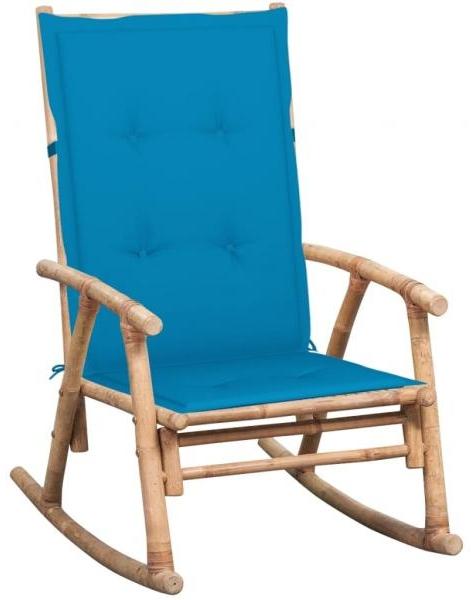 vidaXL Schaukelstuhl mit Kissen Bambus 3063907