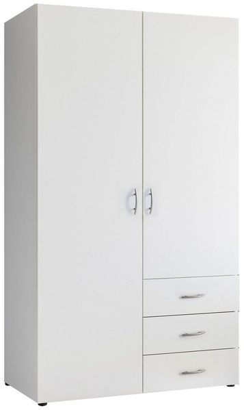 HARRY Kleiderschrank Weiß - Vielseitiger Drehtürenschrank 2-türig für Ihr Schlafzimmer - 101 x 176 x 51 cm (B/H/T)