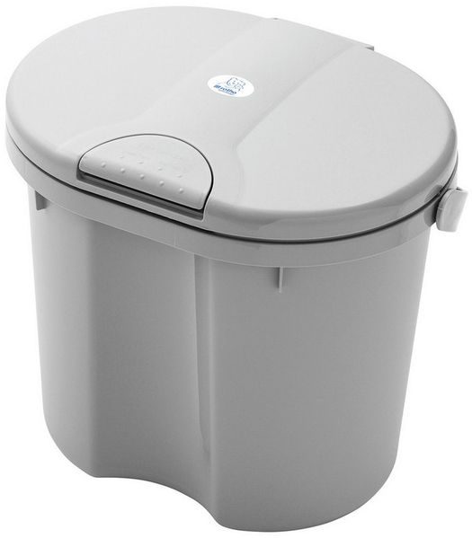 Rotho TOP Windeleimer 11 L Abfalleimer recycled zero waste version stone grey