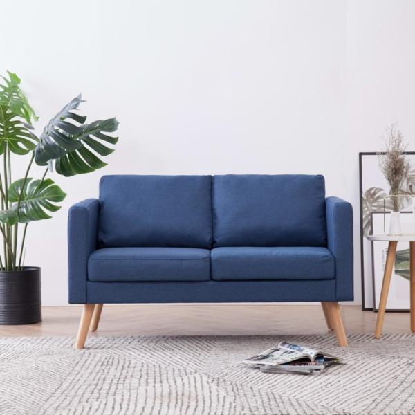 vidaXL 2-Sitzer-Sofa Stoff Blau [281355]