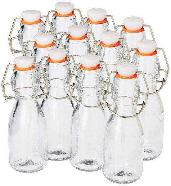 VBS XXL Trinkflasche Mini-Bügelflaschen, 14cm hoch 12er-Pack