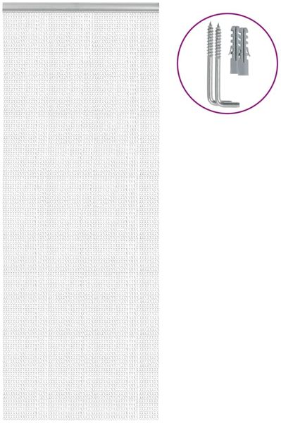 vidaXL Türvorhang aus Ketten 80x201 cm Aluminium 4010008