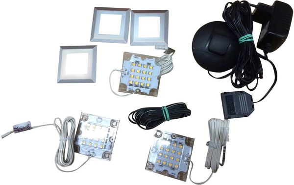 trendteam LED Schrankinnenraumbeleuchtung, Ein-/Ausschalter, LED fest integriert, Warmweiß