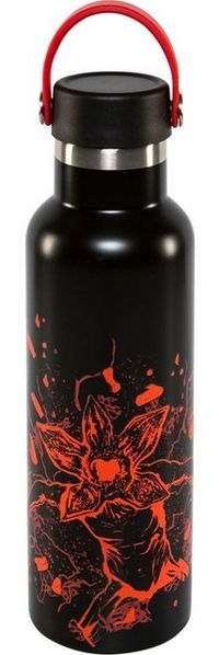 Bialetti Thermoflasche Stranger Things, 600 ml – leuchtet im Dunkeln, hält die Temperatur, nicht spülmaschinengeeignet, Silber