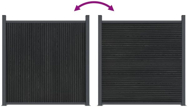 vidaXL Zaunelement Grau 173x186 cm WPC 4003980 Bild 7