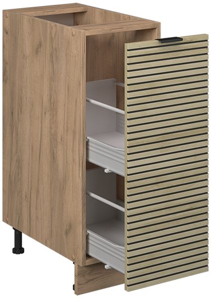 Apothekerschrank Fame-Line Eiche Paneel 30 cm ohne Arbeitsplatte Vicco Bild 4