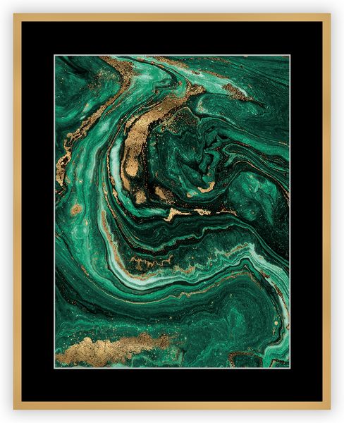 Dekoria Bild Abstract Green&Gold I 40 x 50cm