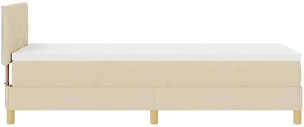vidaXL LED Boxspringbett mit LED-Lichtleisten Creme 80 x 200 cm Stoff 3342476 Bild 9