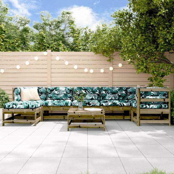 vidaXL 8-tlg. Garten-Lounge-Set Kiefernholz Imprägniert 3186297