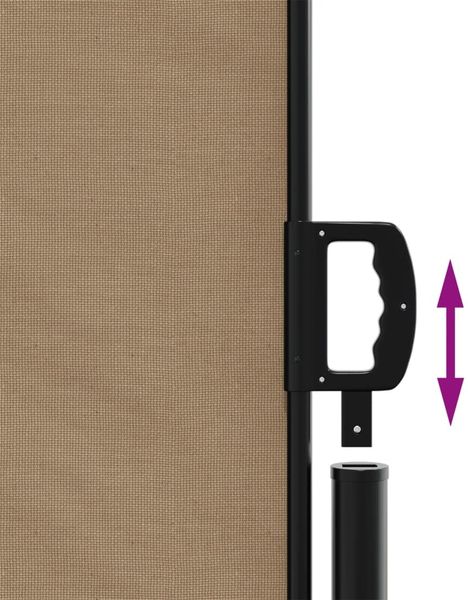 vidaXL Seitenmarkise Ausziehbar Taupe 160x300 cm 4004319 Bild 6