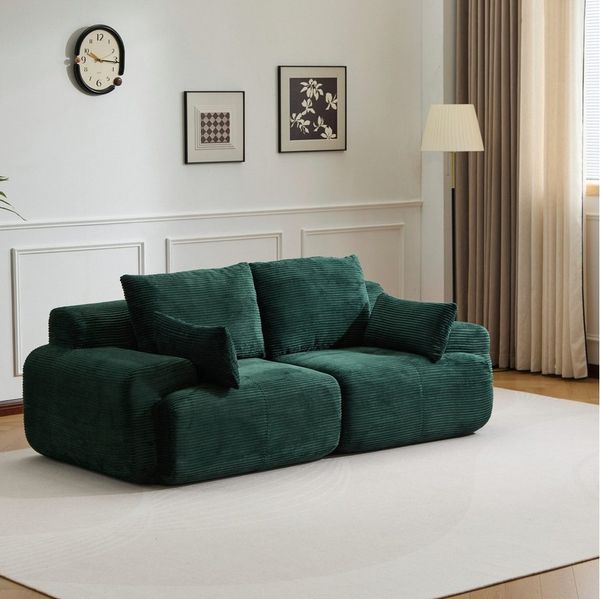 Leawin Sofa 2-Sitzer Sofa für Wohnzimmer, modulare Gestaltung & Komfort, Hochwertiger Cordstoff für weichen, langlebigen Komfort