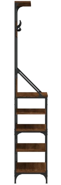 vidaXL Kleiderständer mit Schuhablage Braun Eiche-Optik 70x34x184 cm 837876 Bild 5