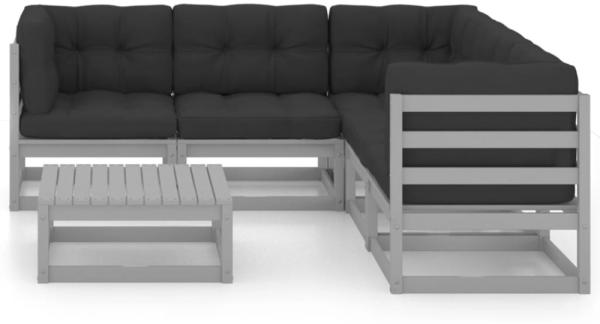 vidaXL 6-tlg. Garten-Lounge-Set mit Kissen Kiefer Massivholz 3076551 Bild 12