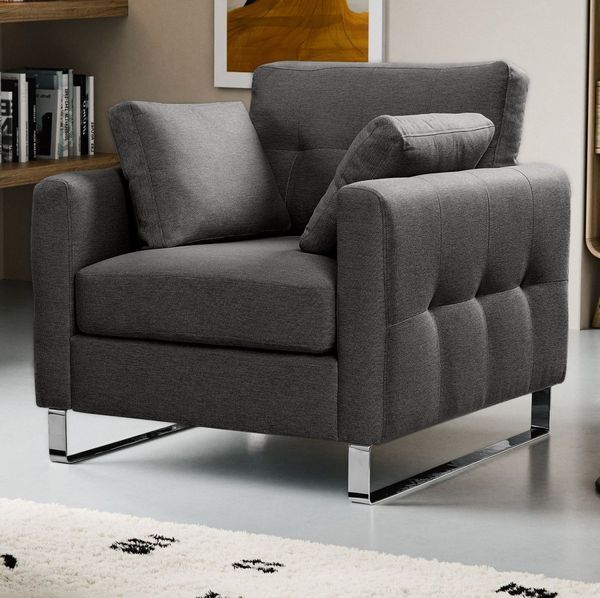 Sessel Alanto in grau 93 cm