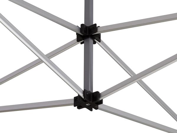 3x6 m Faltpavillon, ECONOMY Alu 32mm, Seitenteile mit Panoramafenstern, schwarz Bild 5