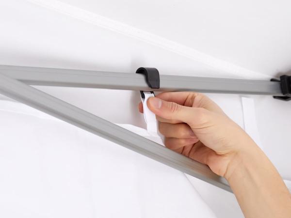 3x6 m Faltpavillon, ECONOMY Alu 32mm, Seitenteile mit Panoramafenstern, schwarz Bild 6