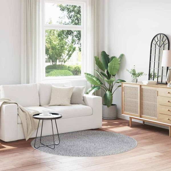 vidaXL Anti-Rutsch Shaggy Teppich Grau 160 x 160 cm PP 4019782