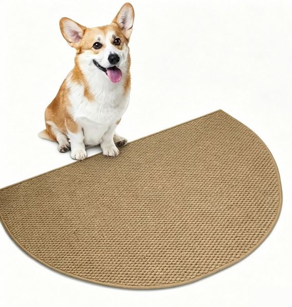 Agger Fußmatte Sisal-Fußmatte, Halbmond-Kratzmatte, Kratzbrett, strapazierfähige Kratz-Fußmatte für Katzen, dekorative Fußmatte
