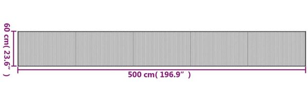 vidaXL Teppich Rechteckig Braun 60x500 cm Bambus 376854 Bild 8