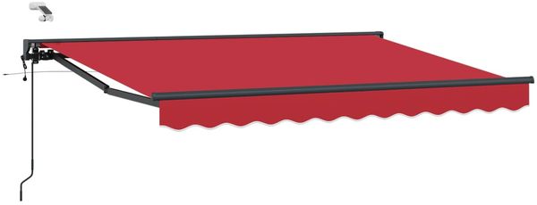 vidaXL Elektrische ausziehbare Markise Rot und Anthrazit 3 x 2,5 m 3421557 Bild 2