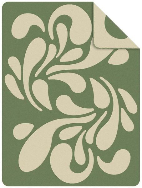 Wohndecke CORI, 150 x 200 cm, Grün, Beige, s.Oliver, Mischgewebe