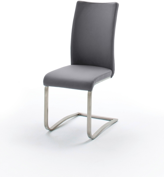 2er-Set Schwingstuhl 'Arco' Grau Leder