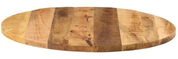 vidaXL Tischplatte Ø 80x2,5 cm Rund Raues Massives Mangoholz 370013 Bild 4