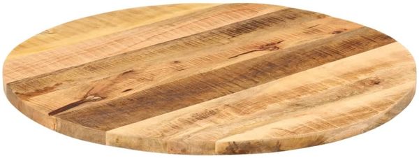 vidaXL Tischplatte Ø 80x2,5 cm Rund Raues Massives Mangoholz 370013 Bild 2