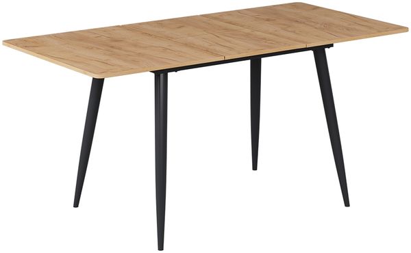 Esstisch Beaver Goldkraft Eiche/Schwarz 120 x 80 cm ausziehbar Vicco