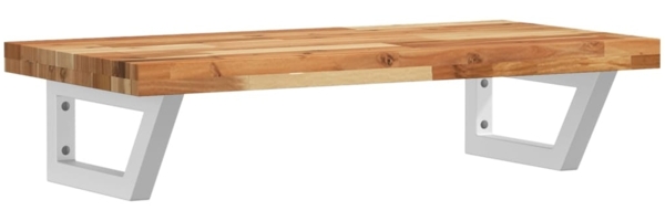 vidaXL Waschbeckenregal Wandmontage Stahl und Akazienholz 3302738
