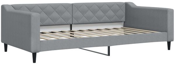 vidaXL Tagesbett Ausziehbar mit Schubladen Hellgrau 100x200 cm Stoff 3197467 Bild 4