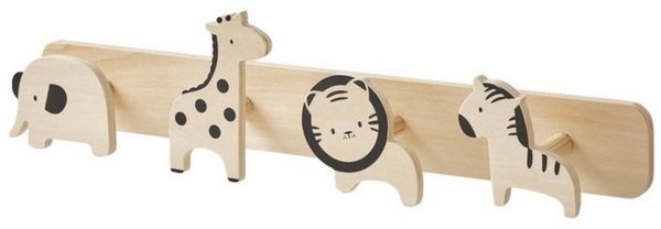 vertbaudet Wandgarderobe Kinderzimmer Garderobenleiste mit Dschungeltieren