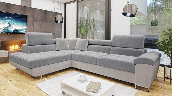 Ecksofa Cotere Premium, Seite: Links, Farbe: Rinaldi 15 + Rinaldi 13 + Rinaldi 15