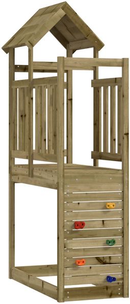 vidaXL Spielturm Braun 53 x 110,5 x 214 cm Massives imprägniertes Holz 3417210