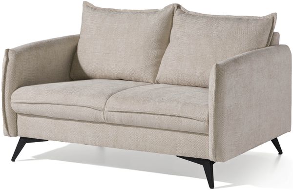 Sofa 2-Sitzer Chenille 138x100x86 beige OLIVIA