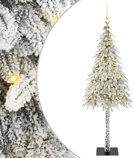 vidaXL Weihnachtsbaum mit 150 LEDs Weiß 150 cm PE und Stahl 3396220 Bild 1