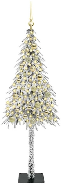 vidaXL Weihnachtsbaum mit 150 LEDs Weiß 150 cm PE und Stahl 3396220 Bild 2