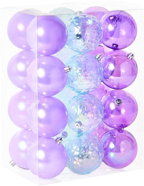 Weihnachtskugel 24er Set ASNEN Violett Bild 1