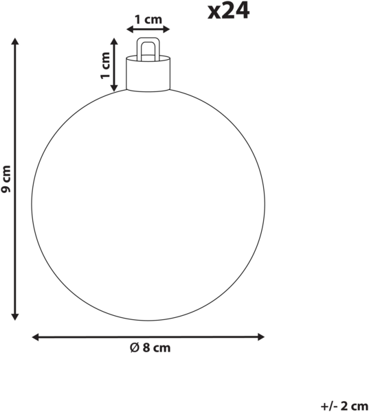 Weihnachtskugel 24er Set ASNEN Violett Bild 2