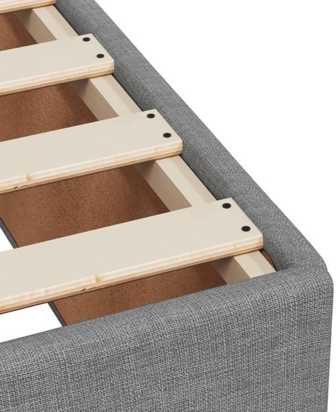 vidaXL Boxspringbett mit Matratze Hellgrau 180x200 cm Stoff 3290574 Bild 11