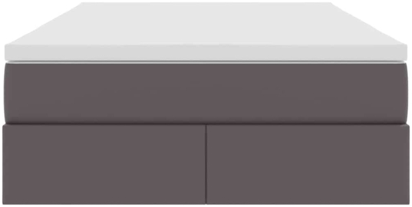 vidaXL Aufbewahrungsbett mit Matratze Grau 120x200 cm Kunstleder 3370160 Bild 6