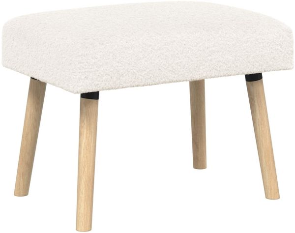 vidaXL Bank Uni Creme 60 x 40 x 45 cm Bouclé 42038400
