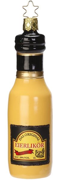 Eierlikör Flasche 12,5cm Inge-Glas® Schmuck Weihnachtsschmuck