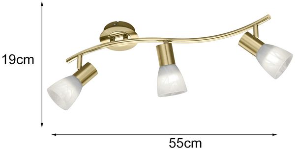 Modischer 18 Watt LED Strahler in Messing matt Bild 4
