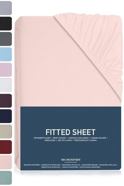 BRB HOME Spannbettlaken Polyester Spannbettlaken für Boxspringbett und Topper Bettlaken, Polyester, Gummizug: Rundum, (1 Stück), Oeko-TEX Zertifiziert, Matratzen höhe bis 35 cm für Bett