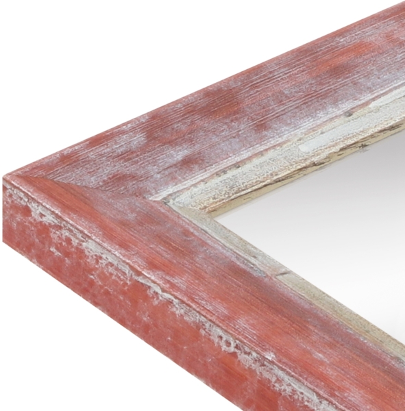 WANDStyle Wandspiegel H640 aus Massivholz in Rot 56 x 106 cm im Stil Shabby-Chic Bild 4