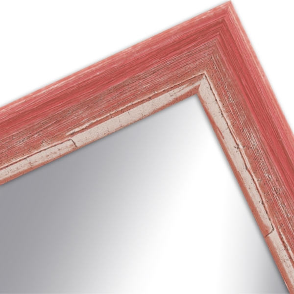 WANDStyle Wandspiegel H640 aus Massivholz in Rot 56 x 106 cm im Stil Shabby-Chic Bild 3